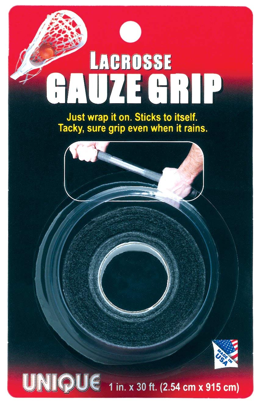 Unique Sports Lacrosse Tacky Gauze Grip Tape Black 30 Ft Long Roll